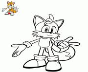Coloriage Miles Tails Prower